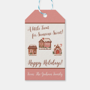 A Little Treat for Someone Sweet Gingerbread House Gift Tags