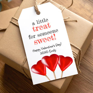 A little treat for someone sweet heart lollipops gift tags