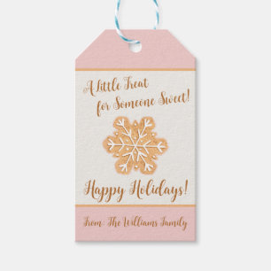 A Little Treat for Someone Sweet Snowflake Cookie Gift Tags