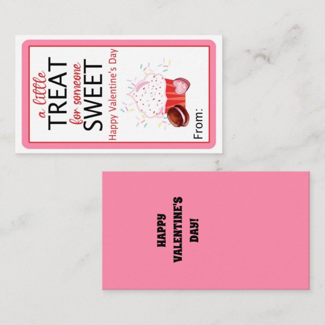 A LITTLE TREAT FOR SOMEONE SWEET VALENTINE CARD (Front/Back)