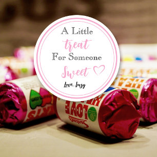 A Little Treat for Someone Sweet Valentine's Day Classic Round Sticker