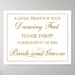 A Little Treat For Your Dancing Feet Wedding Sign
