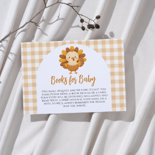A Little Turkey Baby Shower Books For Baby Enclosure Card