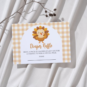 A Little Turkey Baby Shower Diaper Raffle Enclosure Card