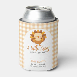 A Little Turkey Baby Shower Thanksgiving Can Cooler