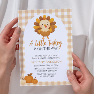 A Little Turkey Baby Shower Thanksgiving Invitation