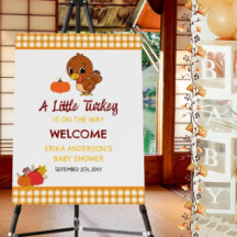 A Little Turkey Baby Shower Thanksgiving Welcome 