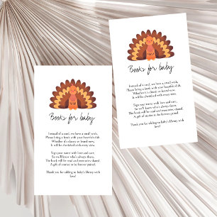 A Little Turkey Books for Baby Shower Enclosure Card