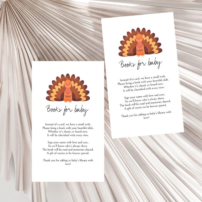 A Little Turkey Books for Baby Shower Enclosure Card (Creator Uploaded)