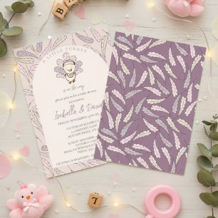 A Little Turkey is on the Way Autumn Baby Shower Invitation