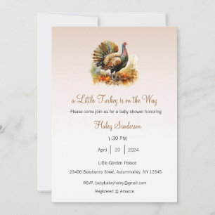 A Little Turkey is on the Way Invitation, Thanks Invitation