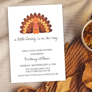 A Little Turkey Thanksgiving Baby Shower Invitation