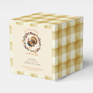 A Little Turkey Thanksgiving Fall Baby Shower Favour Box
