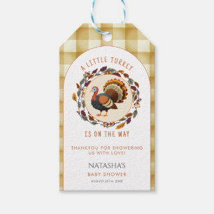 A Little Turkey Thanksgiving Fall Baby Shower Gift Tags