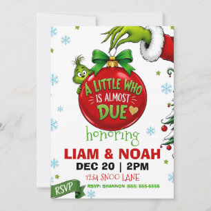A Little Who Is Almost Due Baby Shower  Invitation