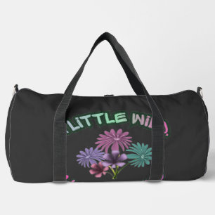 A Little Wild A Lot Blooming Floral Aesthetic Duffle Bag