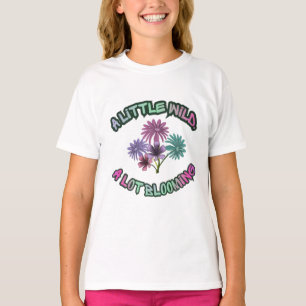 A Little Wild A Lot Blooming Floral Aesthetic T-Shirt