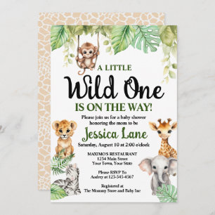 A Little Wild One Baby Shower Invitation