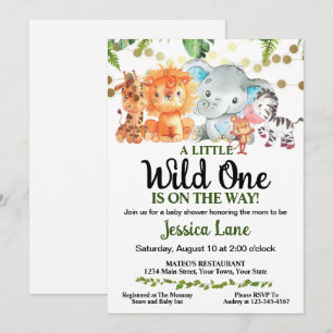 A Little Wild One Baby Shower  Invitation