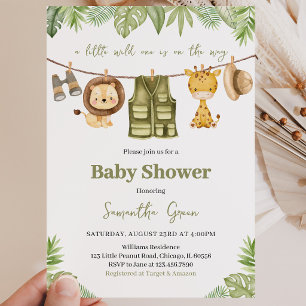 A Little Wild One Baby Shower Invitation