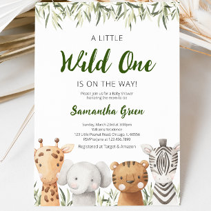 A Little Wild One Baby Shower Invitation