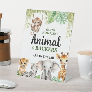 A Little Wild One Baby Shower Pedestal Sign