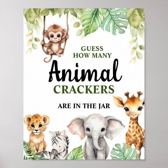 A Little Wild One Baby Shower  Poster (Front)