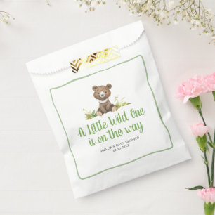 A Little Wild One Bear Baby Shower Favour Bags