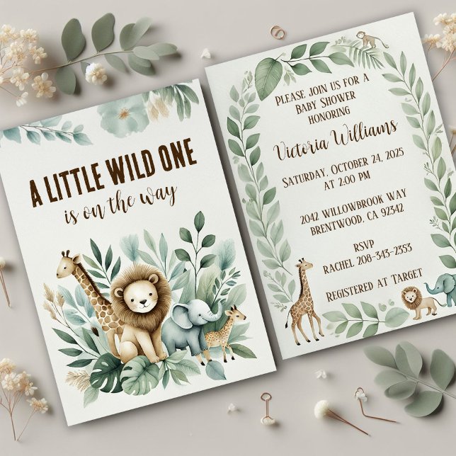 A Little Wild One  Invitation (Creator Uploaded)