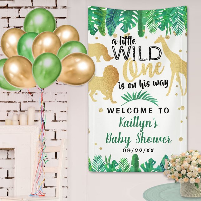 A Little Wild One Is On His Way Boys Baby Shower Banner (Creator Uploaded)