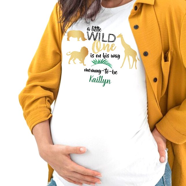A Little Wild One Is On His Way Boys Baby Shower T-Shirt (Creator Uploaded)