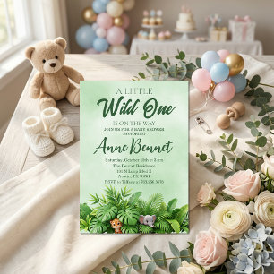 A Little Wild One Is On The Way Baby Shower  Invitation