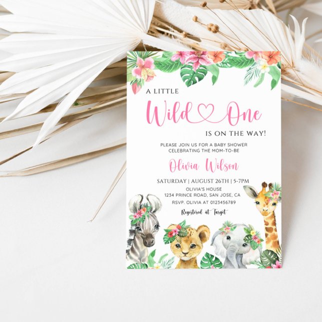 A Little Wild One Is On The Way – Jungle Safari  Invitation (Creator Uploaded)