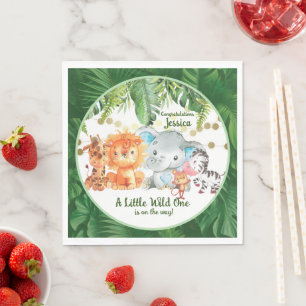 A Little Wild One Is On the Way Napkin