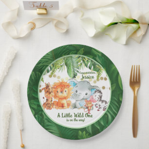 A Little Wild One Is On the Way Paper Plate