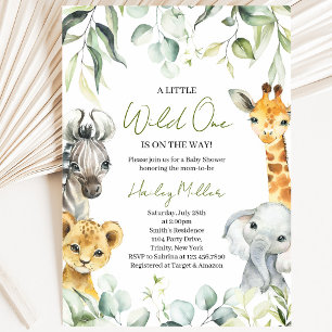 A Little Wild One On the Way Baby Shower Invitation