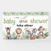 a little wild one safari animals baby shower