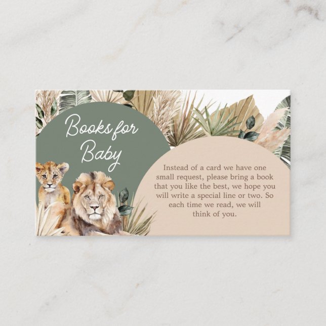 A Little Wild One Safari Animals Books for Baby Enclosure Card (Front)