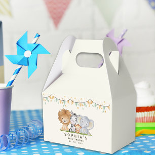 A Little Wild One Safari Animals Favour Box