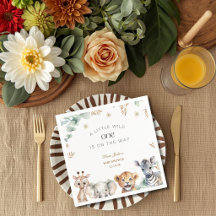 A Little Wild One Safari Baby Animals Baby shower