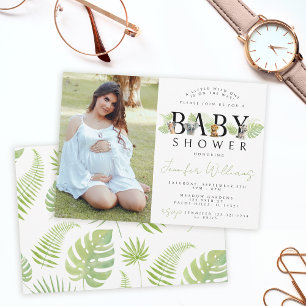 A little wild one Safari baby shower photo  Invitation