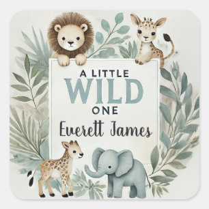 A Little Wild One Square Sticker