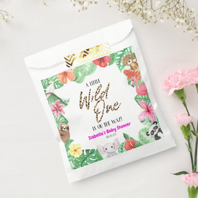 A Little Wild One Tropical Animal Baby Shower Favour Bags (Sealed)