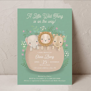 A Little Wild Thing Baby Shower Invitation