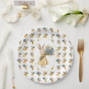 A Little Wildflower Animal Baby Shower Paper Plate