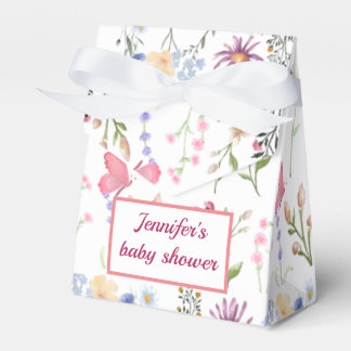 a little wildflower baby girl shower favour box