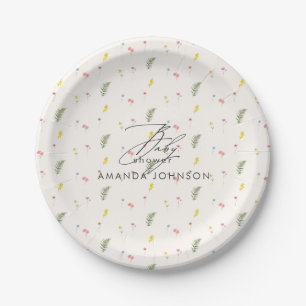 A little wildflower baby in bloom baby Paper Plate