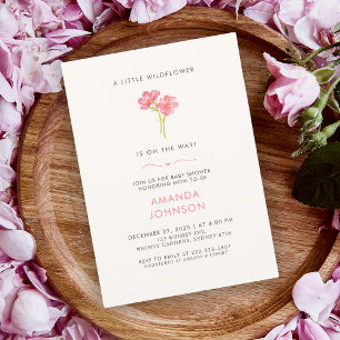 A little wildflower baby in bloom baby Shower Invitation