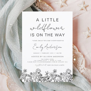 A Little Wildflower Baby Shower Gender Neutral Invitation