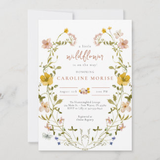 A Little Wildflower Baby Shower Invitation
